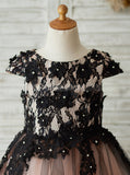 Vintage Flower Girl Dress with Cap Sleeves,Girl Party Dress,FD00104