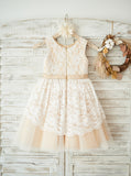 Vintage Flower Girl Dresses,Lace Tulle Flower Girl Dress,Girl Party Dress,FD00064