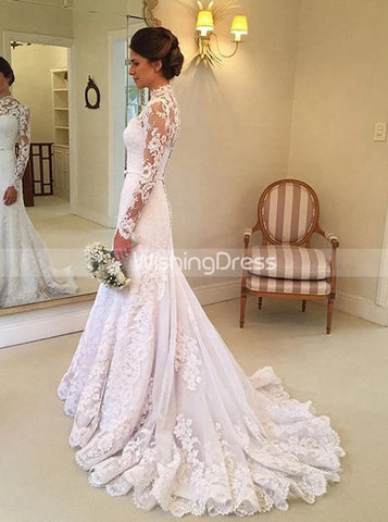 products/vintage-wedding-dress-with-long-sleeves-lace-modest-wedding-dress-wd00613-3.jpg