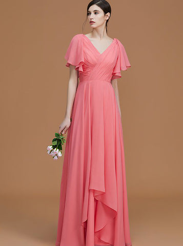 products/watermelon-bridesmaid-dresses-long-chiffon-bridesmaid-dress-bridesmaid-dress-with-sleeves-bd00258-1.jpg