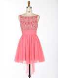 WaterMelon Homecoming Dress,Sweet 16 Dress,Short Homecoming Dress,Cute Sweet 16 Dress,SW00003