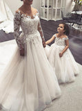 Wedding Dresses with Long Sleeves,Ball Gown Wedding Dress,Classic Wedding Dress,WD00239