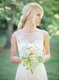 Wedding Dresses with Sweep Train,Beach Wedding Dress,Elegant Wedding Dress,WD00314
