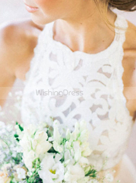 White Bridesmaid Dress,Tulle Bridesmaid Dress,Bridesmaid Dress with Sash,BD00019
