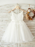 White Flower Girl Dress,Lovely Flower Girl Dress,Tulle Flower Girl Dress,FD00063