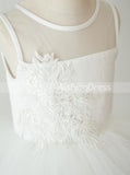 White Flower Girl Dresses,Layered Flower Girl Dress,Ball Gown Flower Girl Dress,FD00033