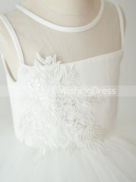 White Flower Girl Dresses,Layered Flower Girl Dress,Ball Gown Flower Girl Dress,FD00033