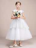 White Flower Girl Dresses,Princess Junior Bridesmaid Dress,JB00038