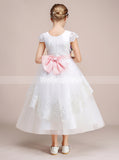 White Flower Girl Dresses,Princess Junior Bridesmaid Dress,JB00038