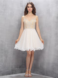 White Homecoming Dresses,Short Homecoming Dress,Homecoming Dress for Teens,HC00010