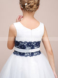 White Junior Bridesmaid Dresses,Knee Length Junior Bridesmaid Dress,Flower Girl Dress,JB00004