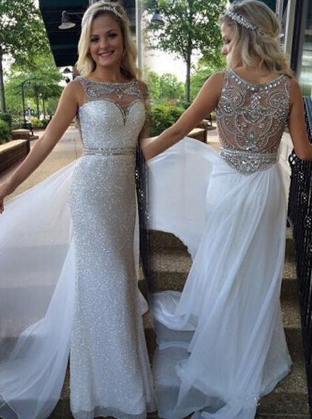 White Sequined Prom Dress,Fitted Long Prom Dress,Elegant Evening Dress PD00027, US4 / Red White Sequined Prom Dress,Fitted Long Prom Dress,Elegant Evening Dress PD00027, US4 / Red