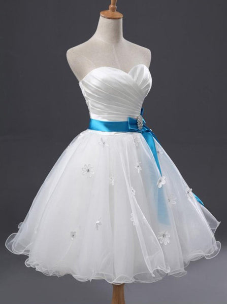 White Sweet 16 Dresses,Sweetheart Sweet 16 Dress,Short Sweet 16 Dress,SW00013