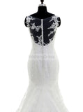 White Wedding Dresses,Mermaid Wedding Dress,Lace Wedding Dress,Elegant Wedding Dress,WD00211