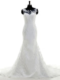 White Wedding Dresses,Mermaid Wedding Dress,Lace Wedding Dress,Elegant Wedding Dress,WD00211