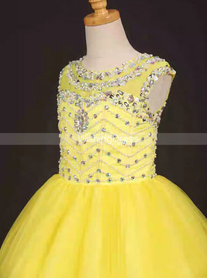 Pageant Yellow Backdraft Yellow Girls Pageant Dresses,Formal Girls Prom Dress for Teens,GPD0001 ...