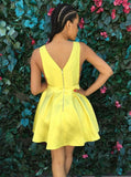 Yellow Homecoming Dresses,Sexy Cocktail Dresses,Short Homecoming Dress,HC00130